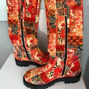 Knee High La Serina Patchwork Boot Aerosoles X Laura Ashley Lug Soles